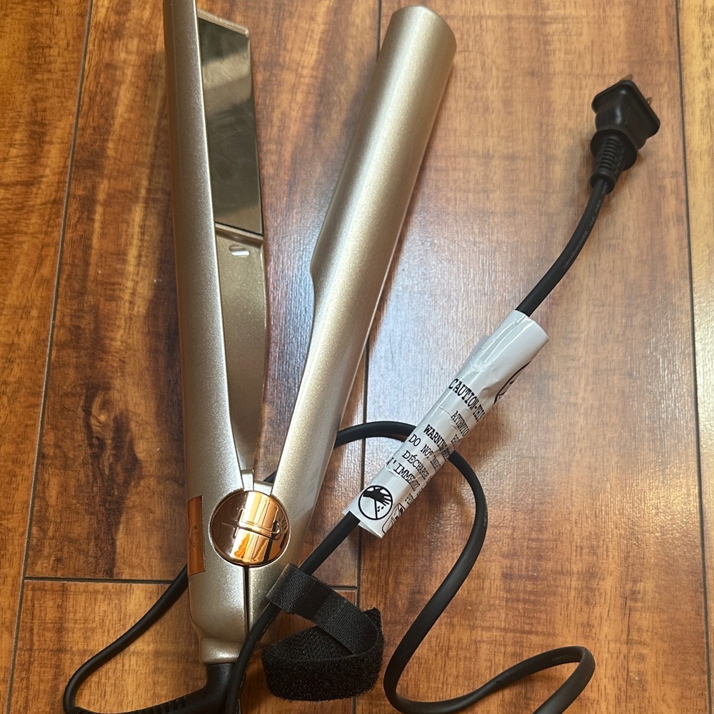 Gold Tone Hair Straightener Flat Iron